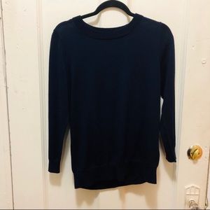 J. Crew | Navy Wool Crewneck Sweater Size Medium
